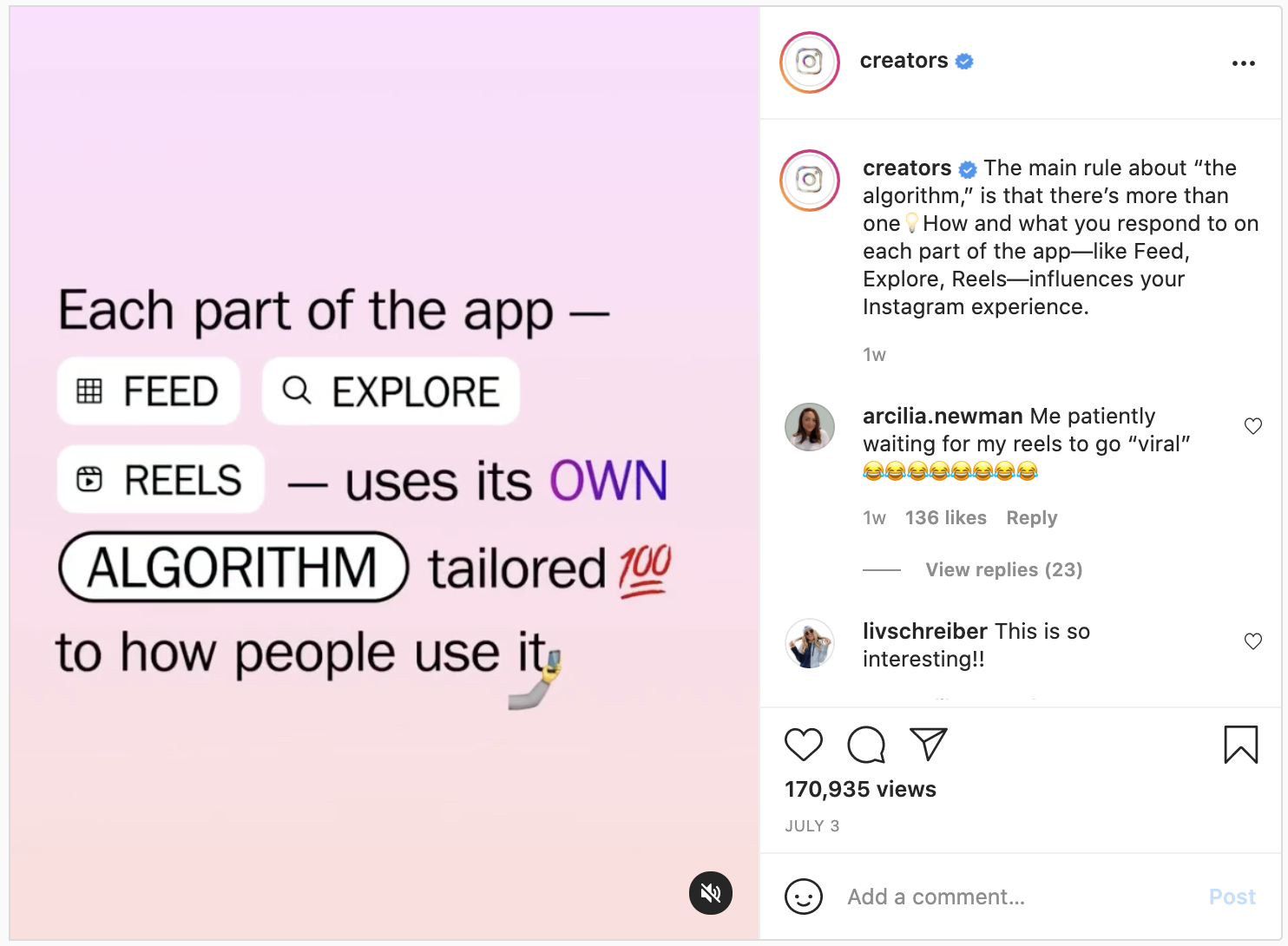 Instagram Feed Algorithm